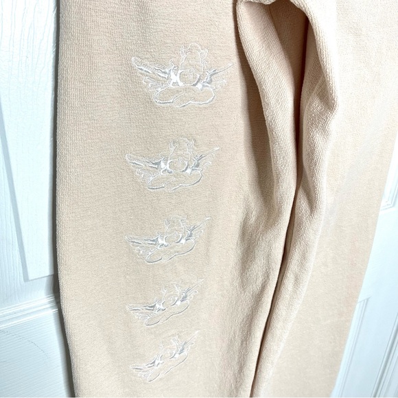 Boys Lie World Tour Terry Pants Sweatpants Thermal Straight Leg Pink Blue XS - Picture 5 of 9